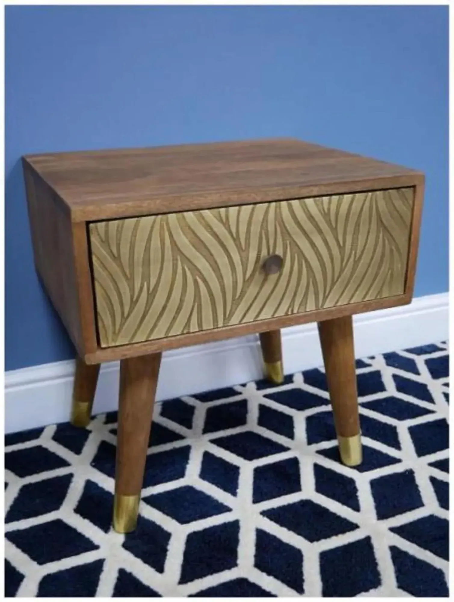 Dutch Bedside Cabinet - Mango Wood
