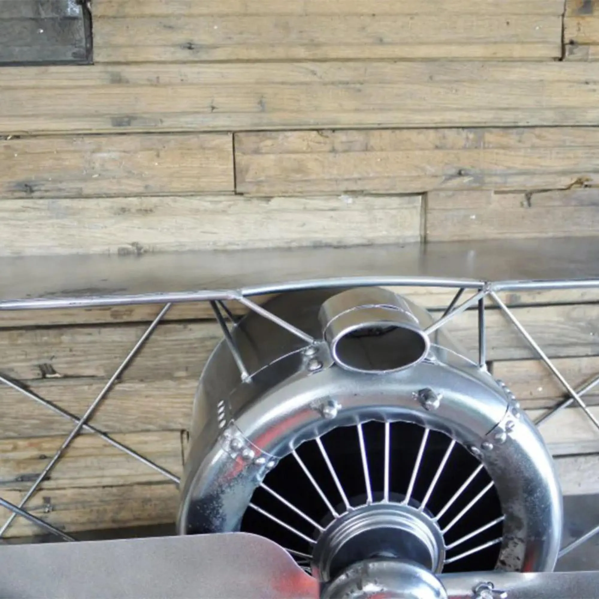 Dutch Grey Aeroplane Wall Decoration - Silver