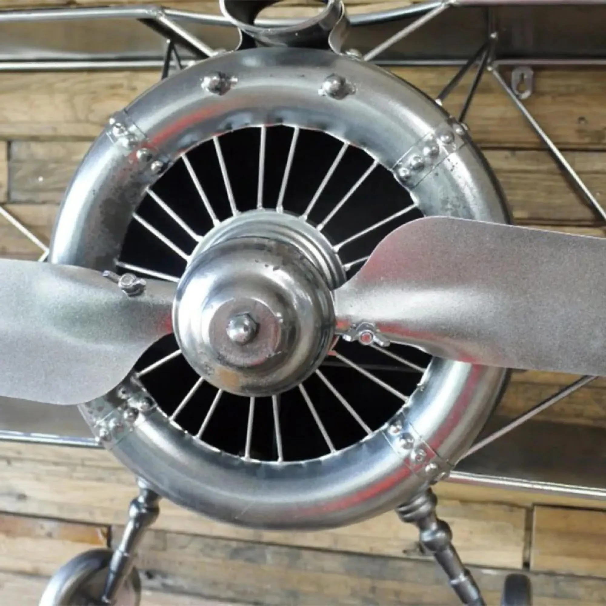 Dutch Grey Aeroplane Wall Decoration - Silver