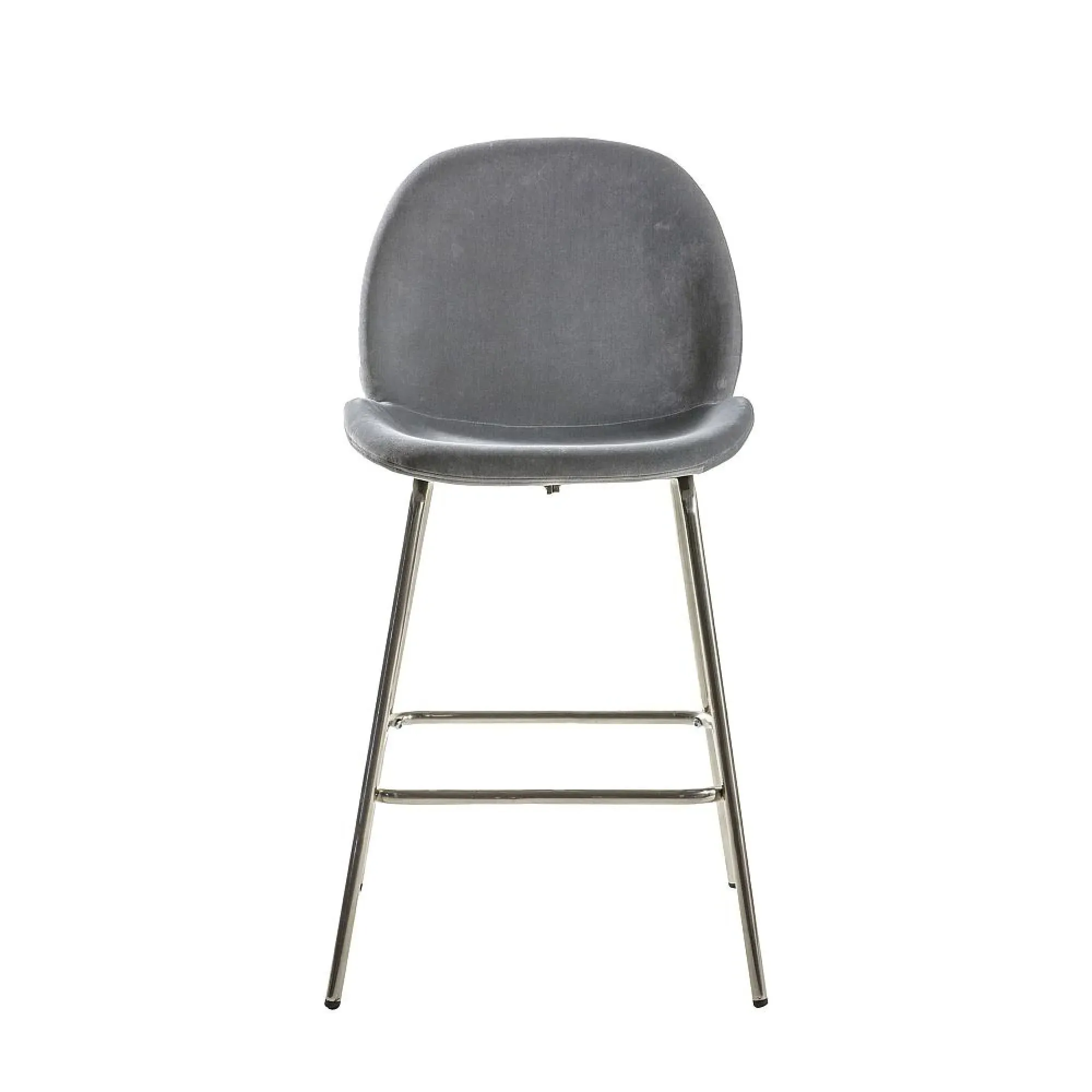 Flanagan Barstool Set of 2 - Light Grey, Velvet