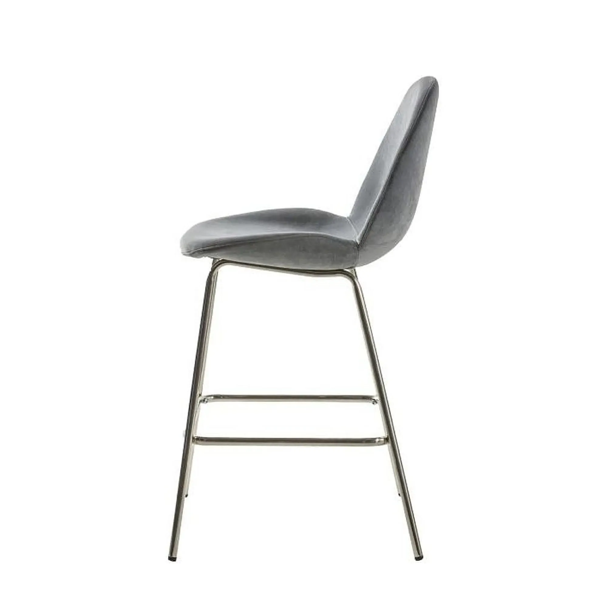 Flanagan Barstool Set of 2 - Light Grey, Velvet