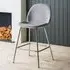 Flanagan Barstool Set of 2 - Light Grey, Velvet