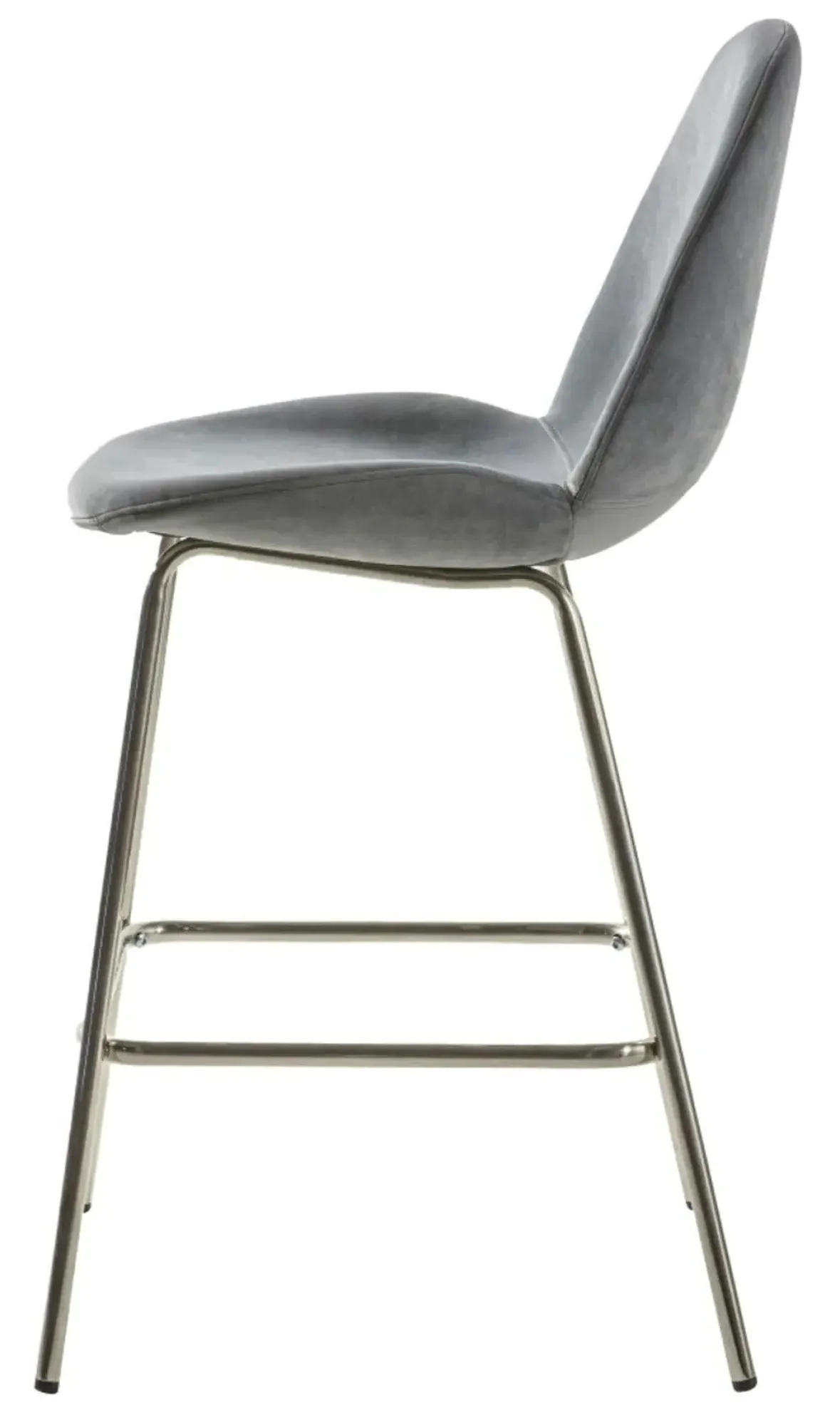 Flanagan Velvet Barstool Set of 4 - Light Grey