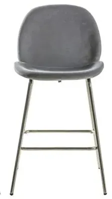 Flanagan Velvet Barstool Set of 4 - Light Grey image