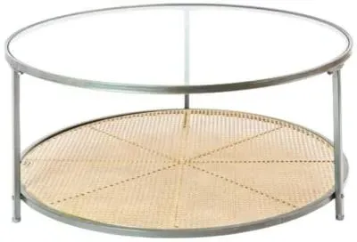 FSS15706 Round Coffee Table - Grey, Faux Rattan image