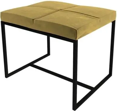 Gillmore Space Federico Small Upholstered Stool - Mustard, Velvet