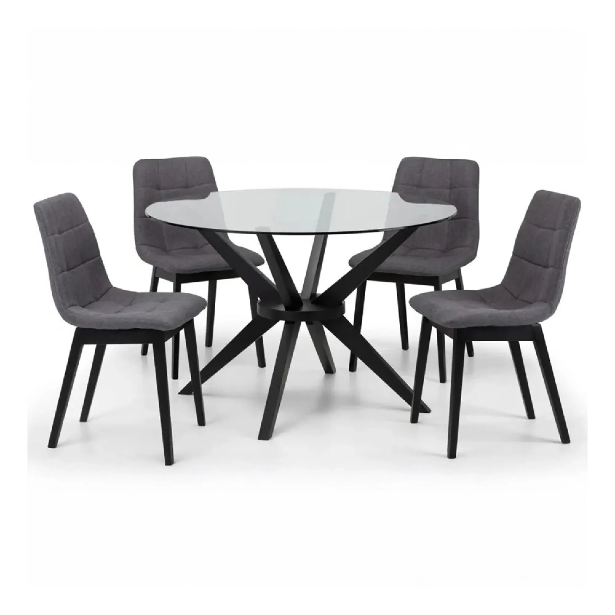 Hayden Dining Chair Set of 4 - Grey, Fabric