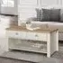 Highgate Coffee Table with 2 Drawers - Cream, Oak Effect