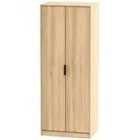 Hong Kong 2 Door Tall Wardrobe - Nebraska Oak