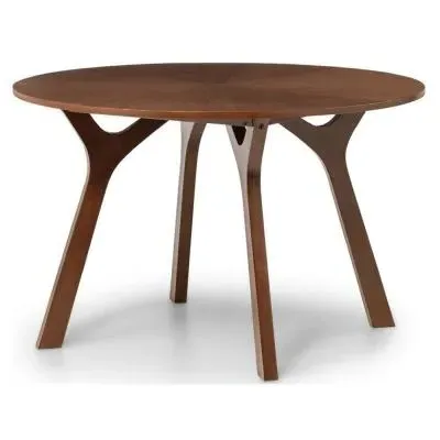 Huxley 4 Seater Round Dining Table - Walnut