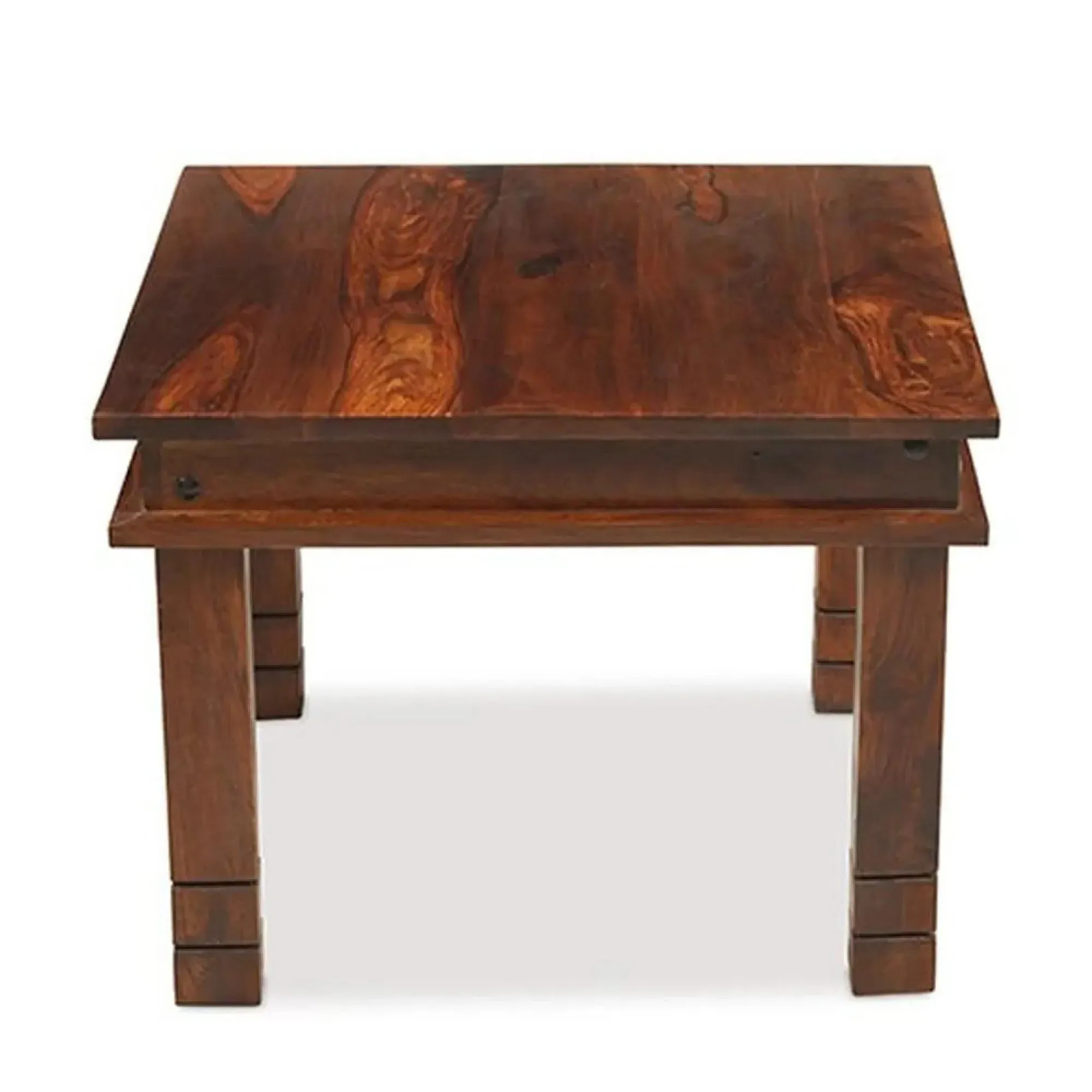 Jali Indian Sheesham Small Coffee Table - Honey Brown