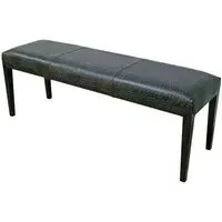 Juliette Dining Bench - Brown, Crocodile Leather