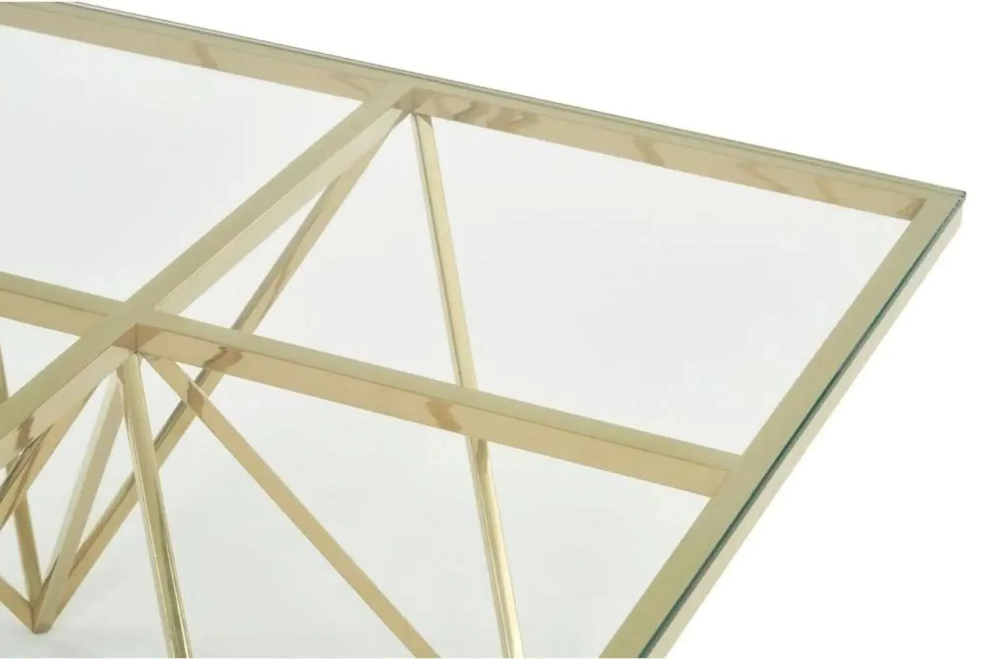 Kelley Glass Top Coffee Table - Gold