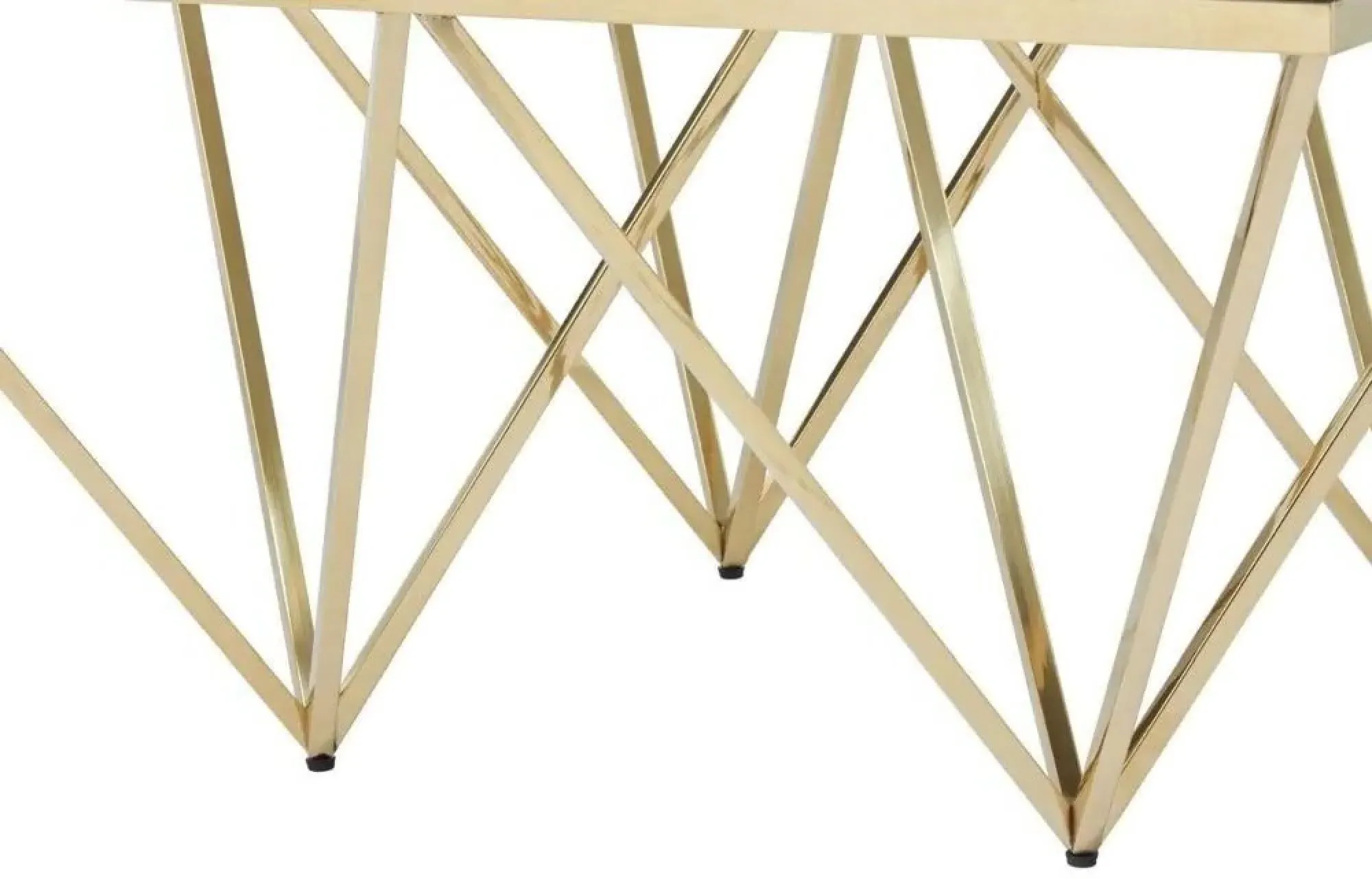 Kelley Glass Top Coffee Table - Gold