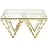 Kelley Glass Top Coffee Table - Gold