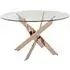 Kelley Round Dining Table - Rose Gold, Glass