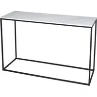 Kensal Console Table - White Marble, Black