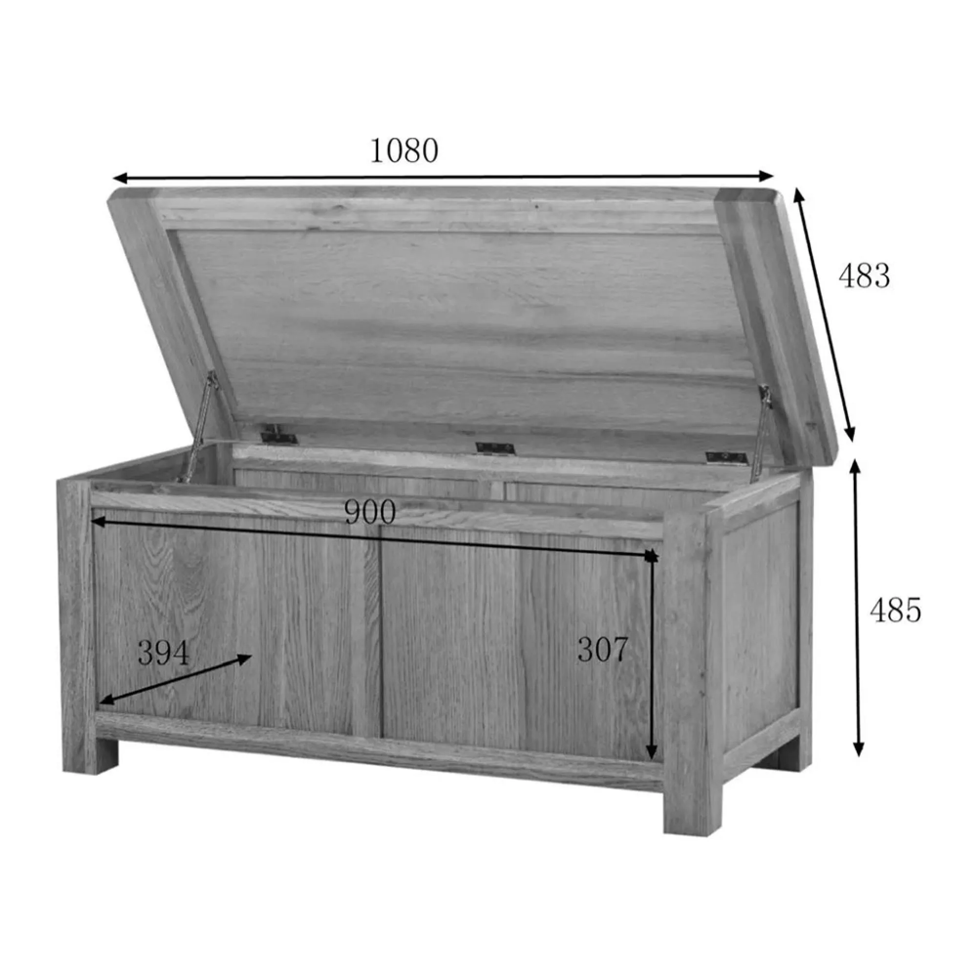 Kent Oak Blanket Box - Brushed Oil