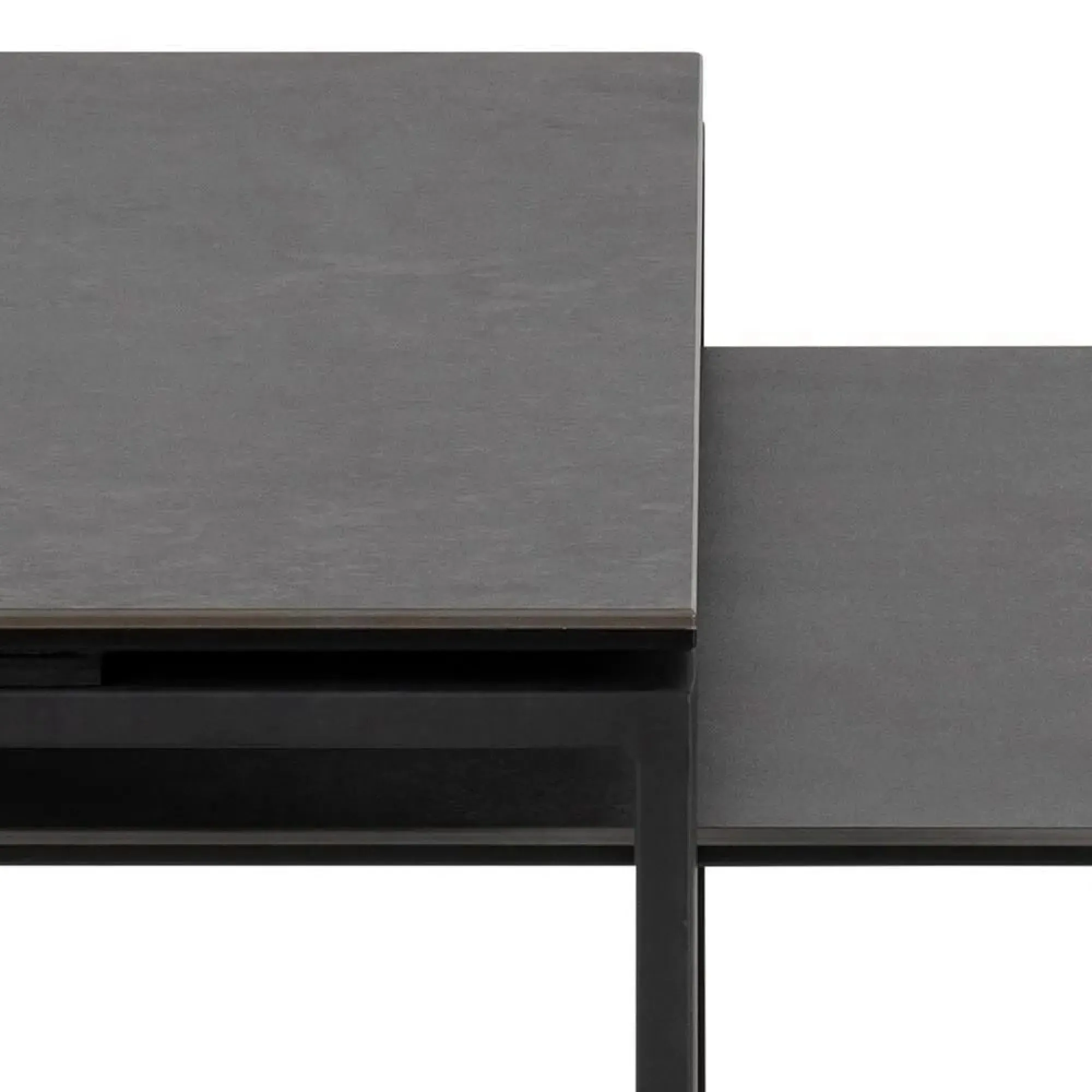 Kiefer Set of 2 Coffee Tables - Black, Ceramic