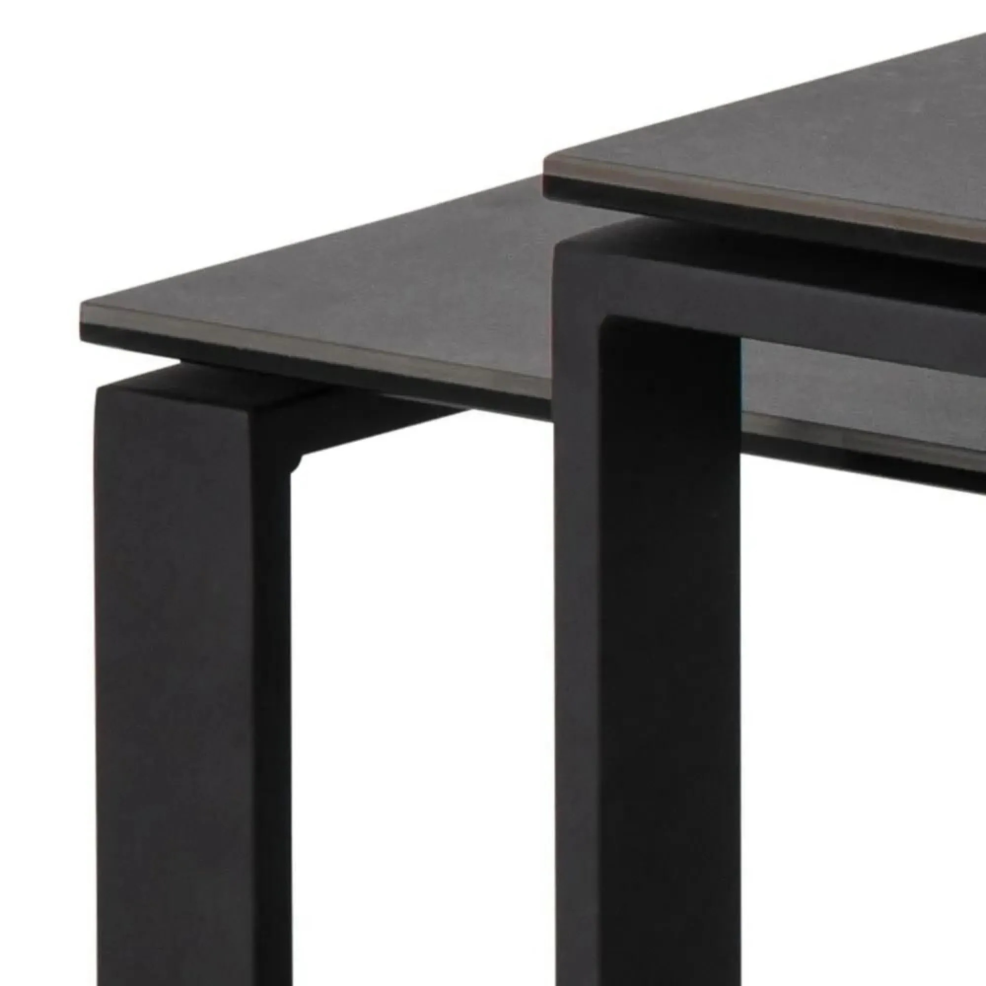 Kiefer Set of 2 Coffee Tables - Black, Ceramic