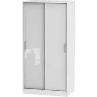 Knightsbridge 2 Door Sliding Wardrobe - White Gloss