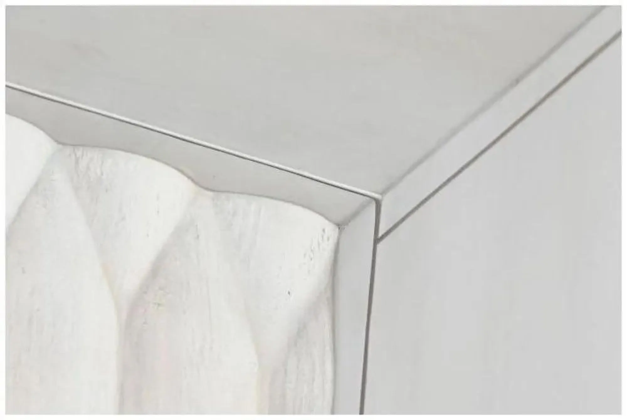 Large Sideboard 4 Doors - White, Mango Wood