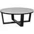 Lexington Round Coffee Table - White, Carrara Marble