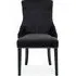 Lion Knockerback Dining Chair - Black, Velvet