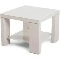 Lucca Side Table - Cream, High Gloss