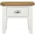 Lundy Lamp Table with Storage Drawer - White, Oak