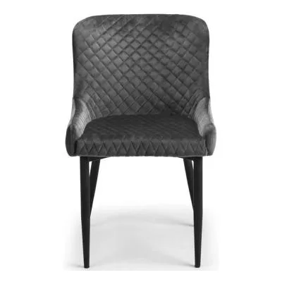 Luxe Fabric Dining Chair - Grey