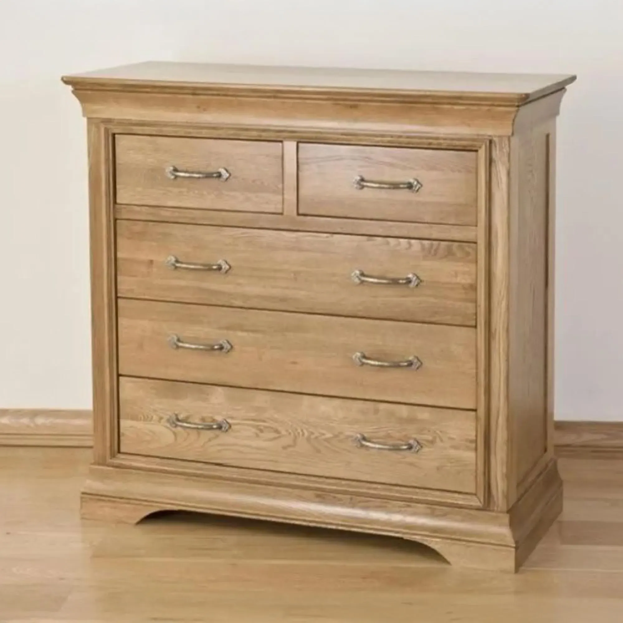Lyon Oak 3+2 Drawer Chest - Lacquer