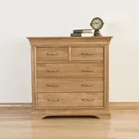 Lyon Oak 3+2 Drawer Chest - Lacquer