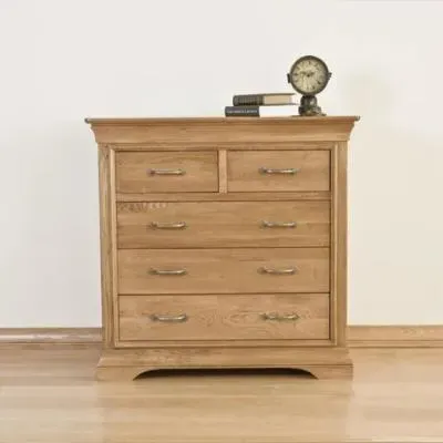 Lyon Oak 3+2 Drawer Chest - Lacquer