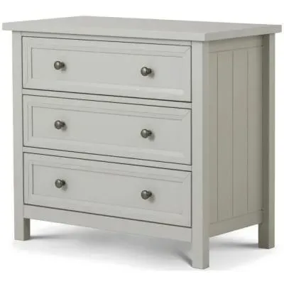 Maine 3 Drawer Small Chest - Dove Grey