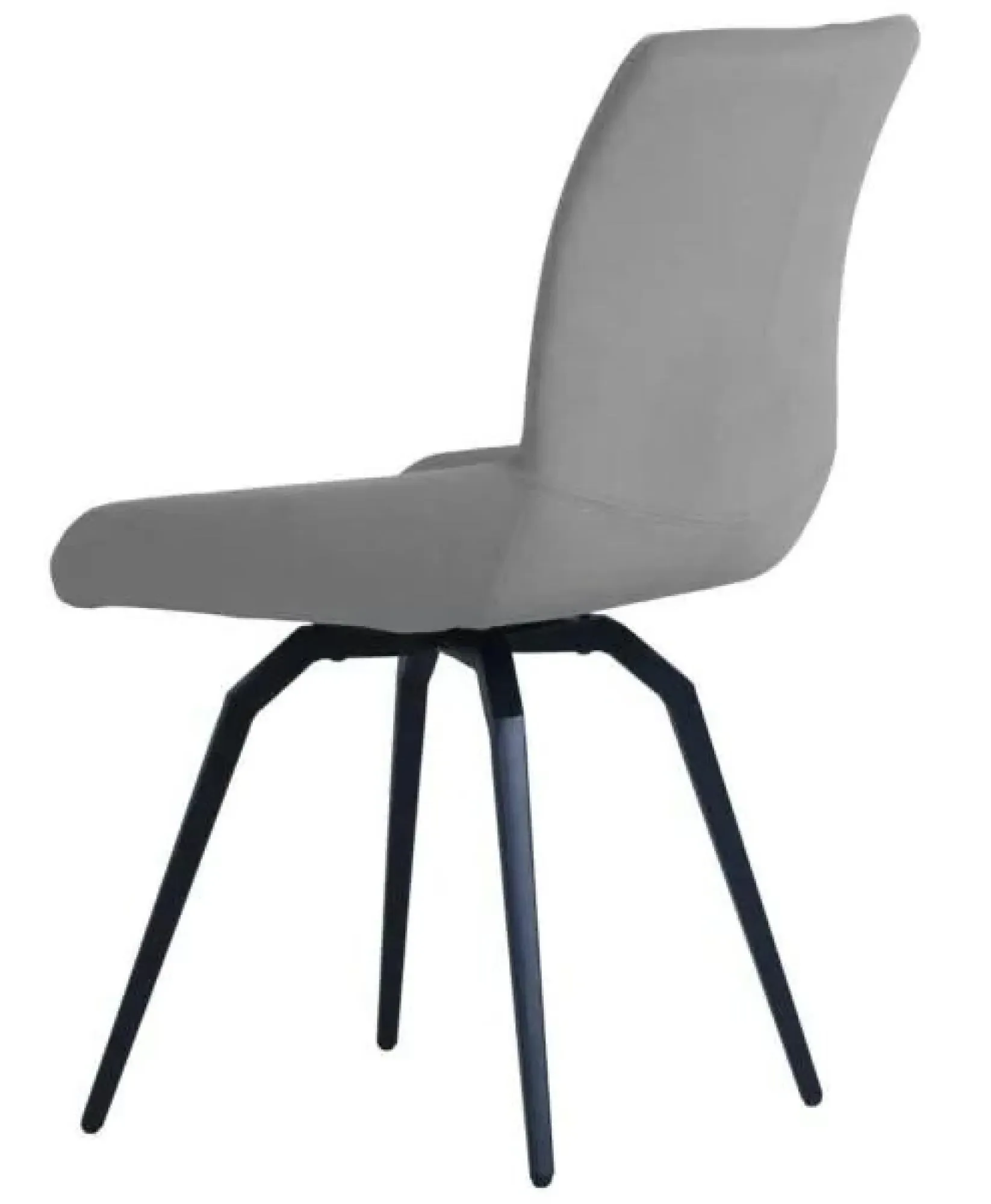 Malcom Swivel Dining Chair - Light Grey, Velvet