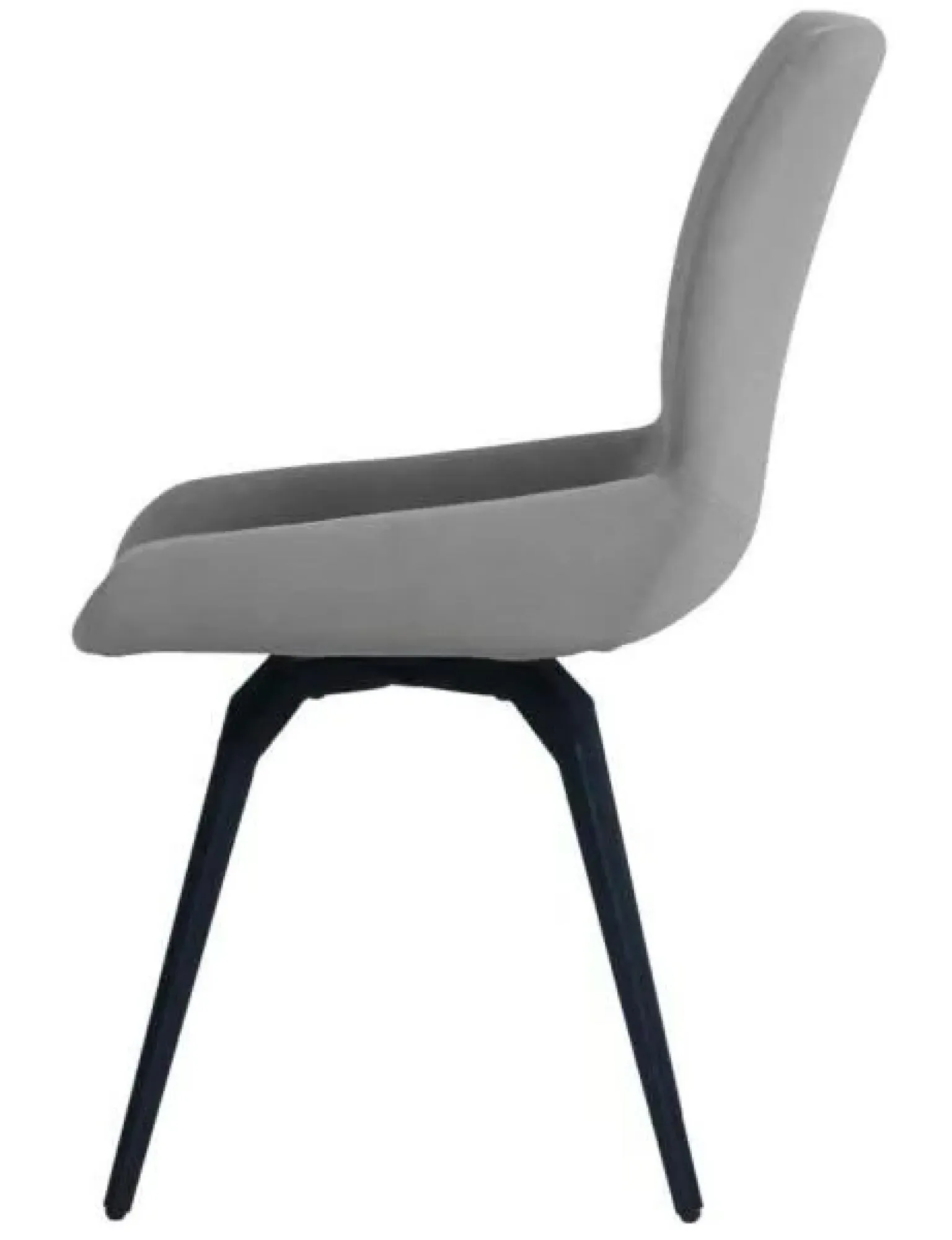 Malcom Swivel Dining Chair - Light Grey, Velvet