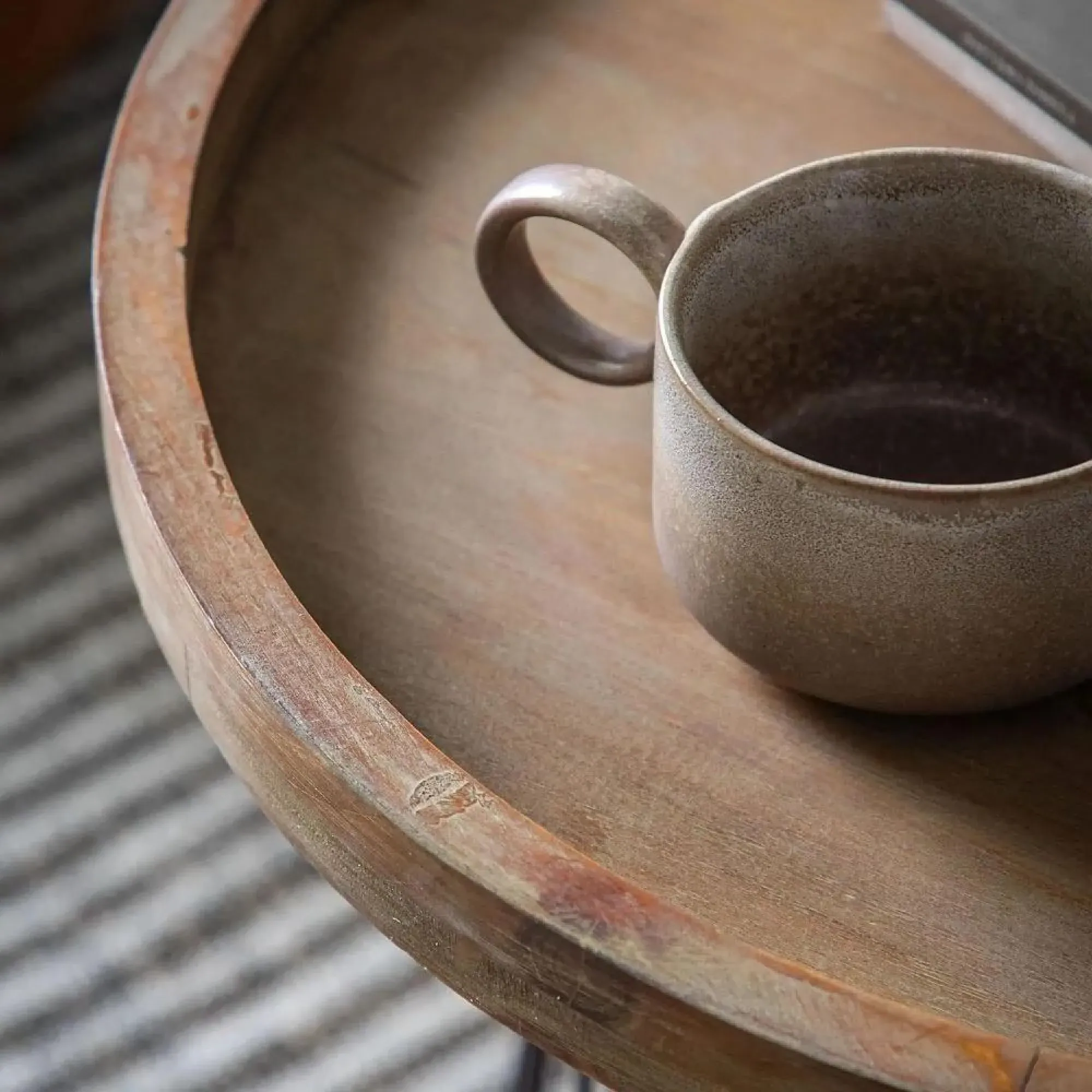 Menzies Round Side Table - Natural