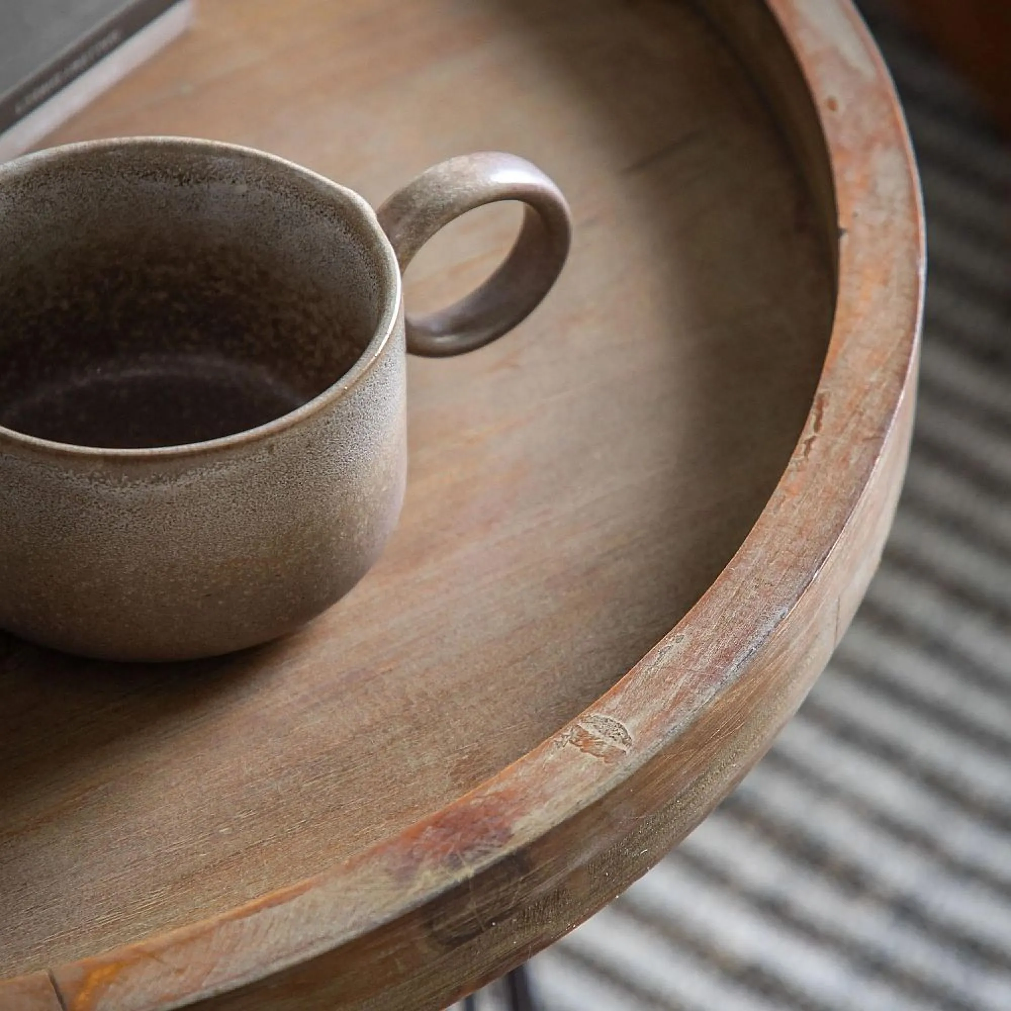 Menzies Round Side Table - Natural