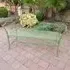 Metal Garden Bench - Antique Green