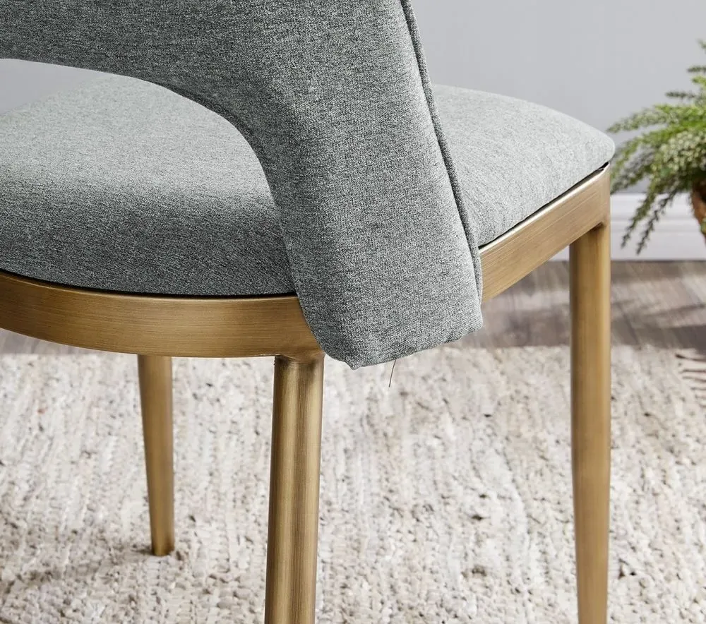 Morgan Dining Chair - Grey, Linen