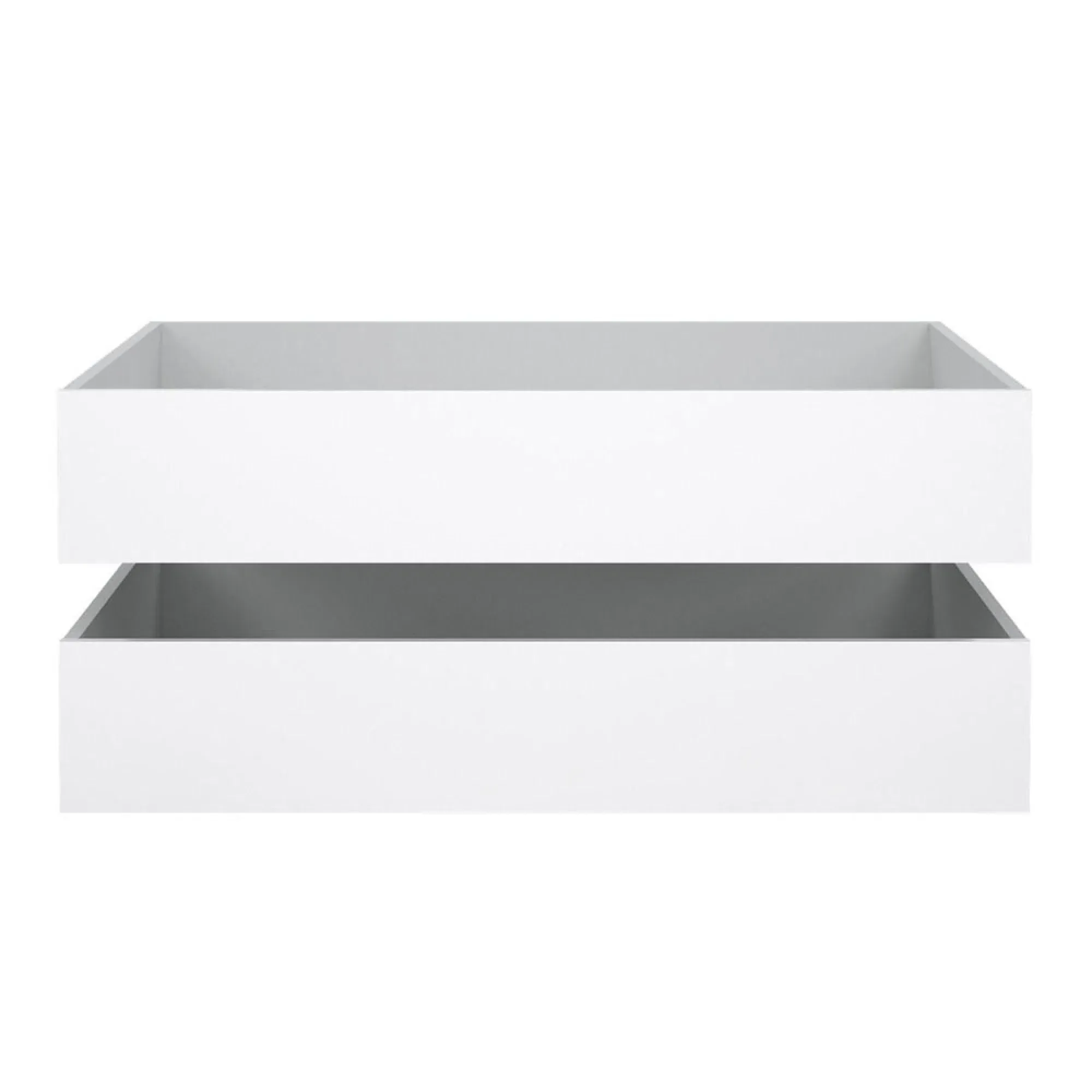 Naia Set of 2 Underbed Drawers - White, High Gloss