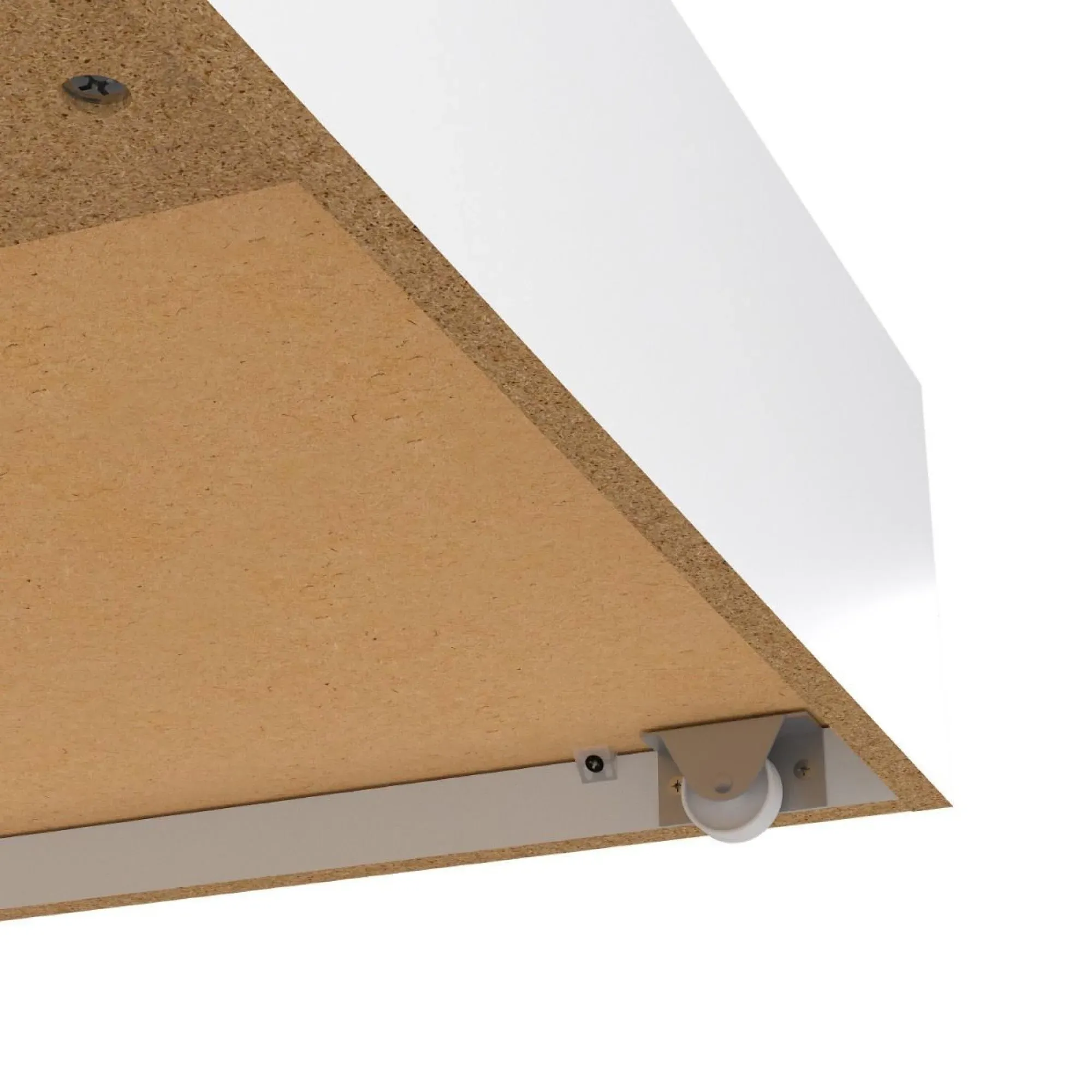 Naia Set of 2 Underbed Drawers - White, High Gloss