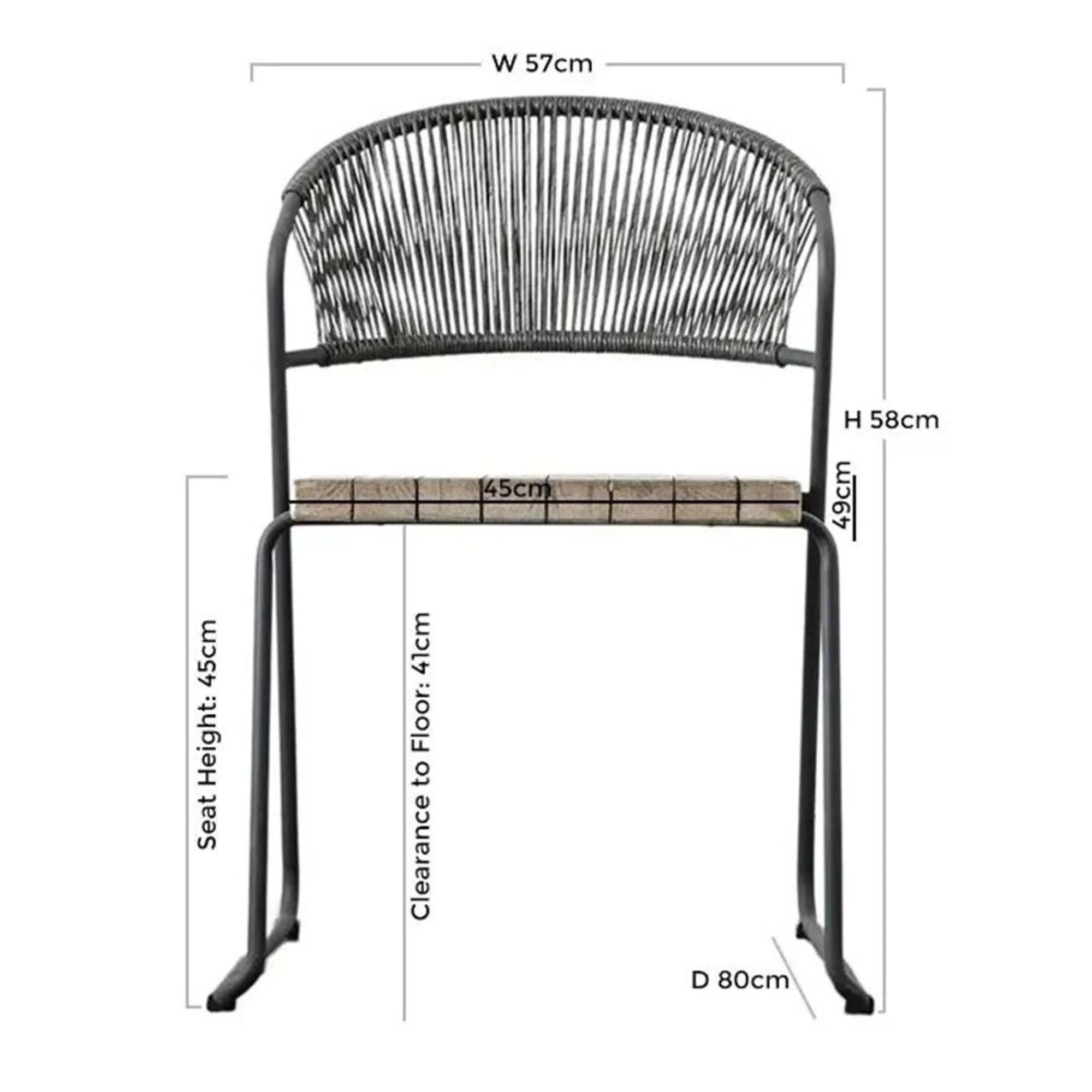 Nardo Set of 6 Outdoor Dining Chairs - Natural