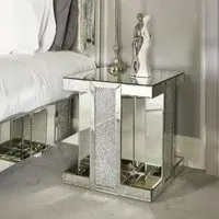 Naro Square End Table - Mirrored