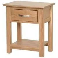 Nimbus Oak 1 Drawer Bedside Table - Light Oak
