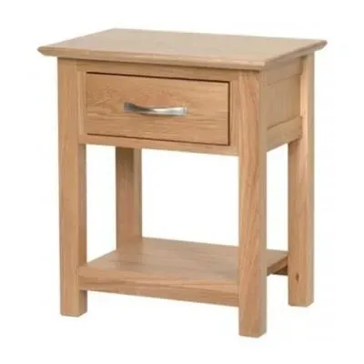 Nimbus Oak 1 Drawer Bedside Table - Light Oak image