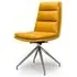 Nobo Swivel Dining Chair Set of 2 - Yellow, Faux Leather