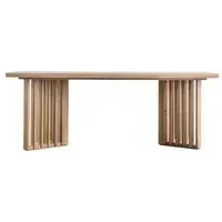 Okayama 200cm Dining Table - Brown, Oak