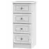 Pembroke 4 Drawer Narrow Chest - White
